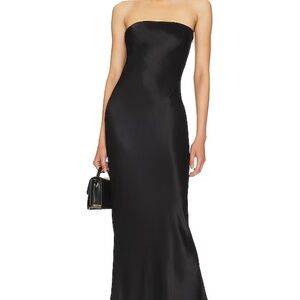 Elegant Black Strapless Dress